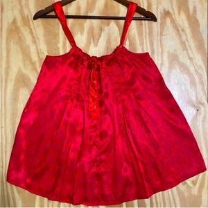 H&M Self Tie Cheetah Print Red Cami